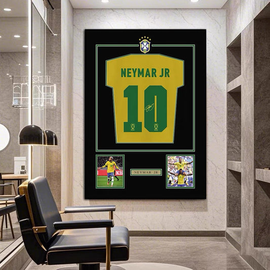 Neymar Jr. Horizontal 3:2 WallArt - Crystal Porcelain Painting - Aluminum Frame