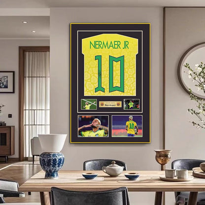 Neymar Jr. Horizontal 3:2 WallArt - Crystal Porcelain Painting - Aluminum Frame