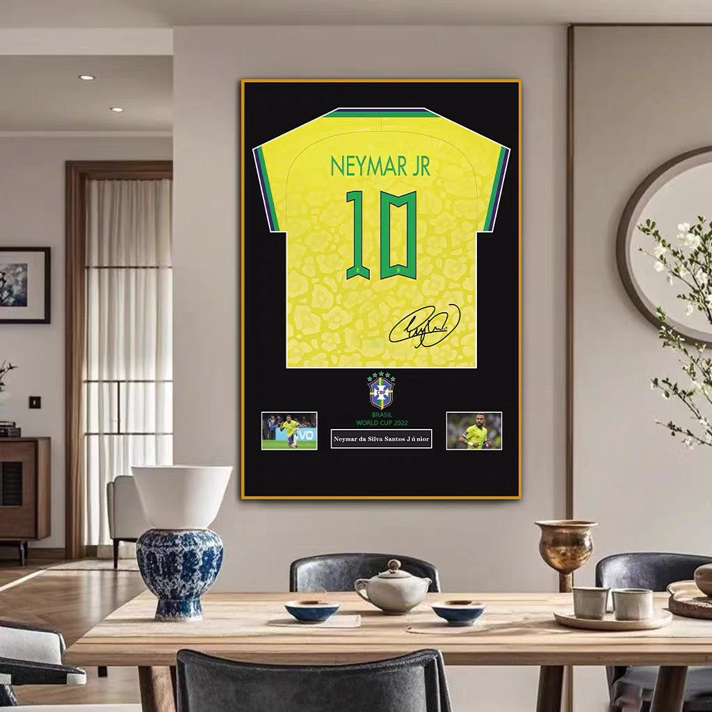 Neymar Jr. Horizontal 3:2 WallArt - Crystal Porcelain Painting - Aluminum Frame
