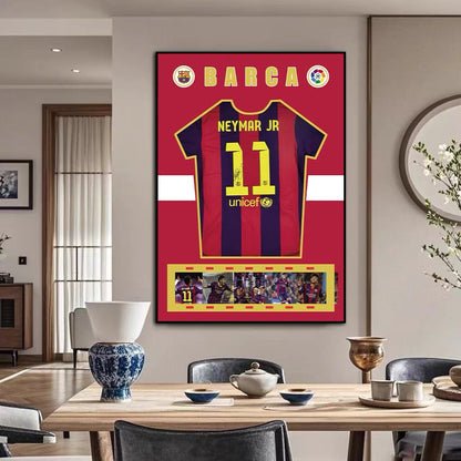 Neymar Jr. Horizontal 3:2 WallArt - Crystal Porcelain Painting - Aluminum Frame