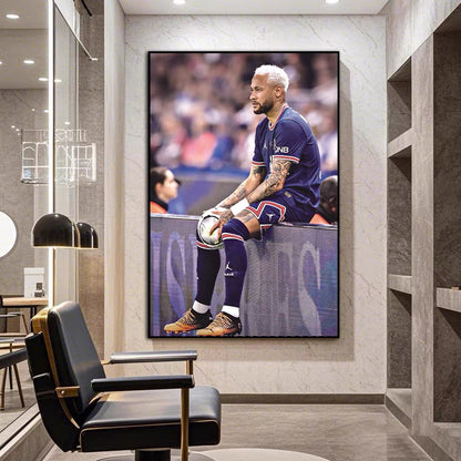 Neymar Jr. Horizontal 3:2 WallArt - Crystal Porcelain Painting - Aluminum Frame