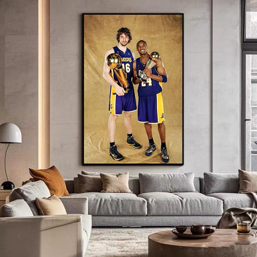 Kobe Bryant's Championship🎉 - Vertical 2:3 WallArt - Crystal Porcelain Painting - Aluminum Frame