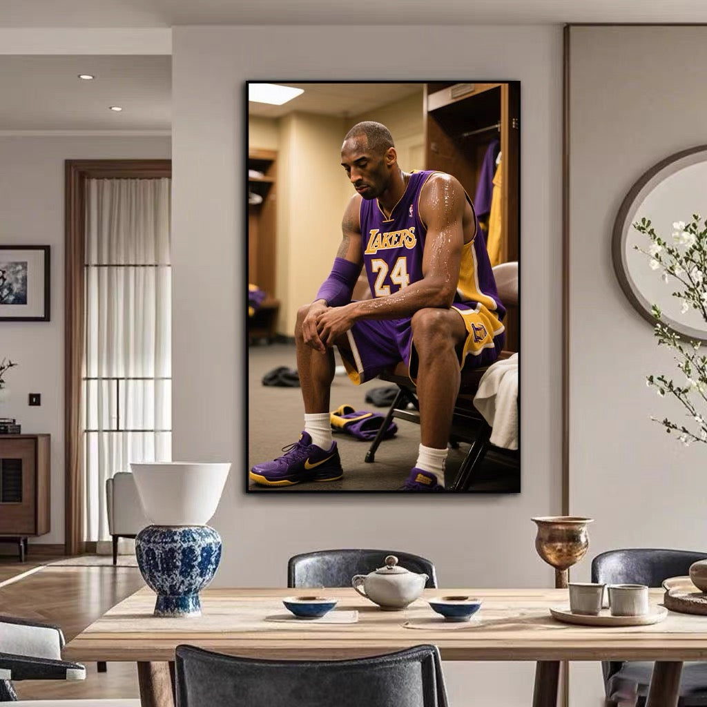 Kobe Bryant - Vertical 2:3 WallArt - Crystal Porcelain Painting - Aluminum Frame