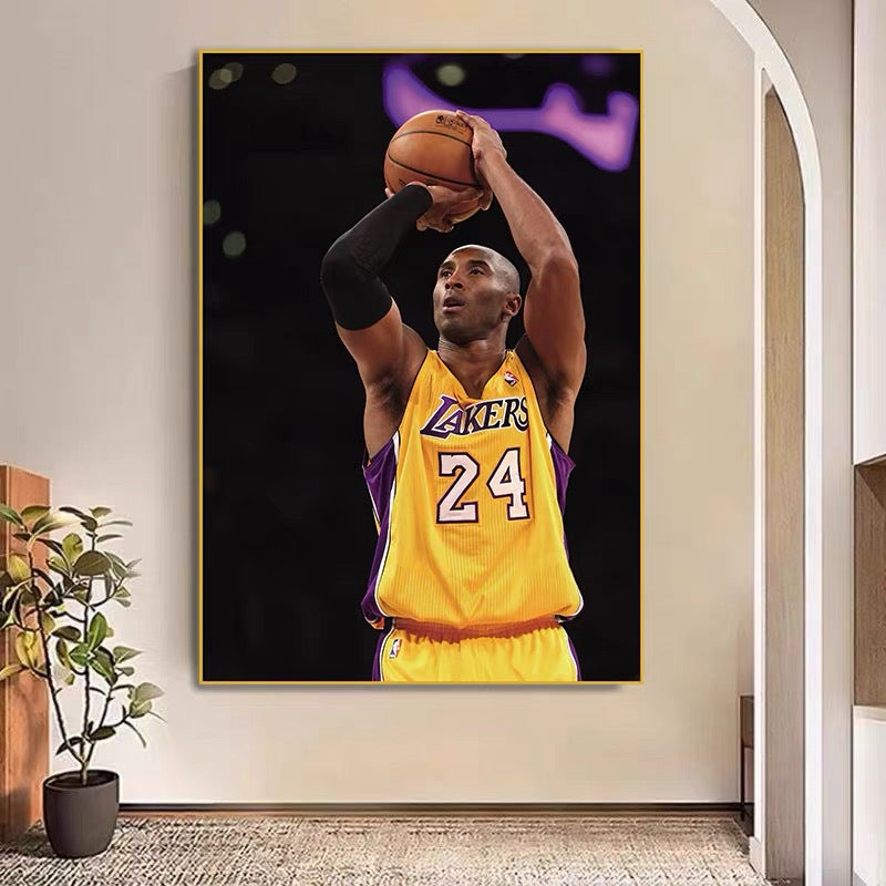 Kobe Bryant - Vertical 2:3 WallArt - Crystal Porcelain Painting - Aluminum Frame