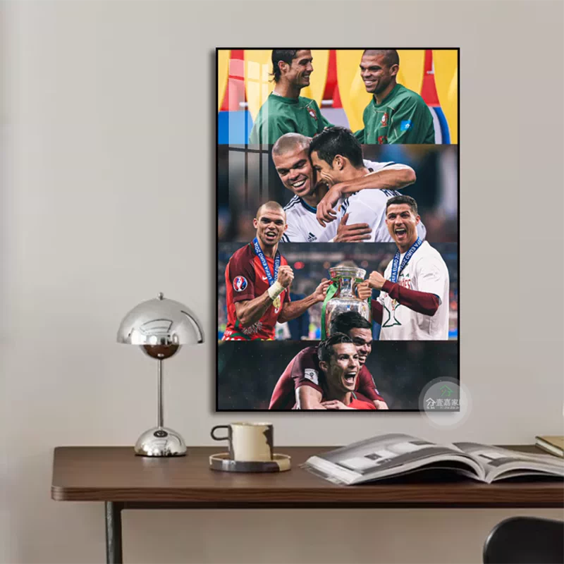 Cristiano Ronaldo and Pepe - Vertical 1:2 WallArt