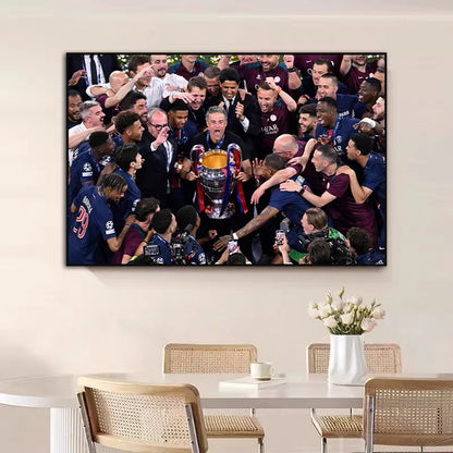 Football Luis Enrique，2025 Paris Saint-Germain - Champions League WallArt