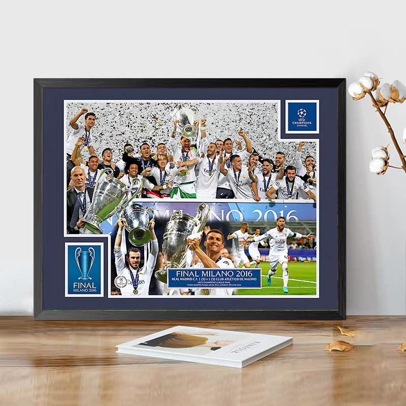 Real Madrid, Barcelona, Manchester United, Liverpool - Champions League WallArt
