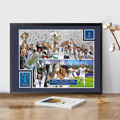 Real Madrid, Barcelona, Manchester United, Liverpool - Champions League WallArt
