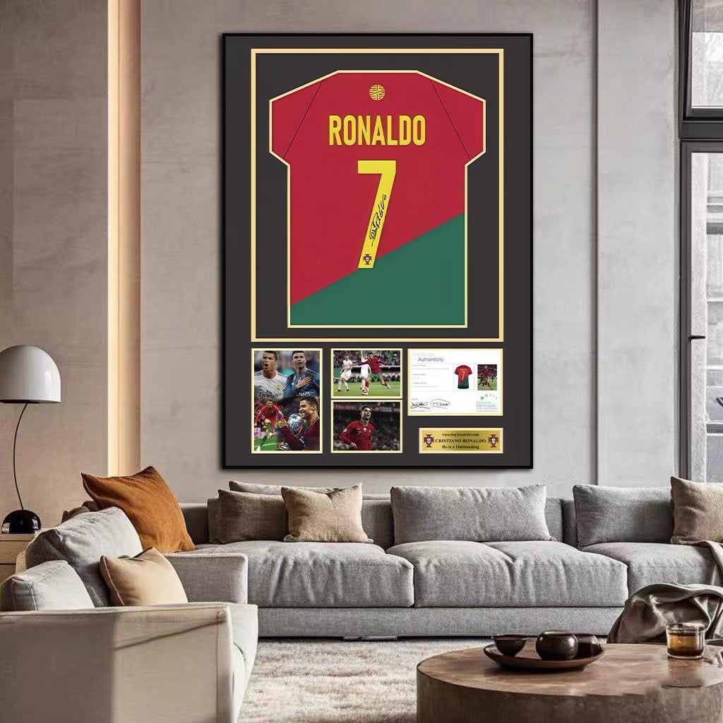 ART MURAL EN JERSEY DE CRISTIANO RONALD (JERSEY GRAPHIQUE)