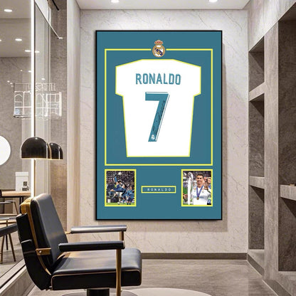 ART MURAL EN JERSEY DE CRISTIANO RONALD (JERSEY GRAPHIQUE)