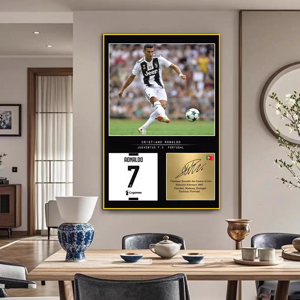 ART MURAL EN JERSEY DE CRISTIANO RONALD (JERSEY GRAPHIQUE)