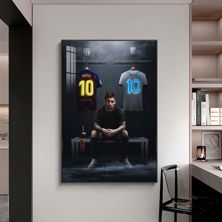 ART MURAL LIONEL MESSI ET CRISTIANO RONALD