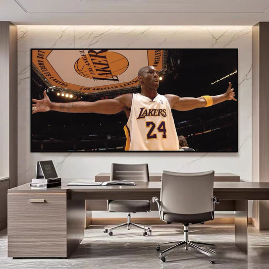 Kobe Bryant 🐍 Horizontal 2:1 WallArt - Crystal Porcelain Painting - Aluminum Frame
