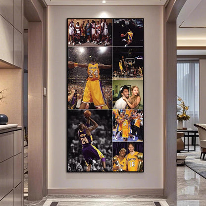 Kobe Bryant 🐍 Vertical 1:2 WallArt - Crystal Porcelain Painting - Aluminum Frame