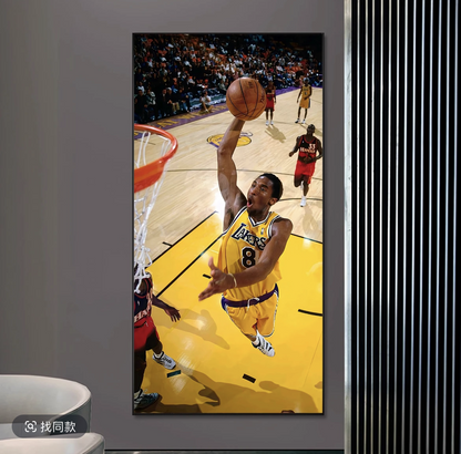 Kobe Bryant 🐍 Vertical 1:2 WallArt - Crystal Porcelain Painting - Aluminum Frame