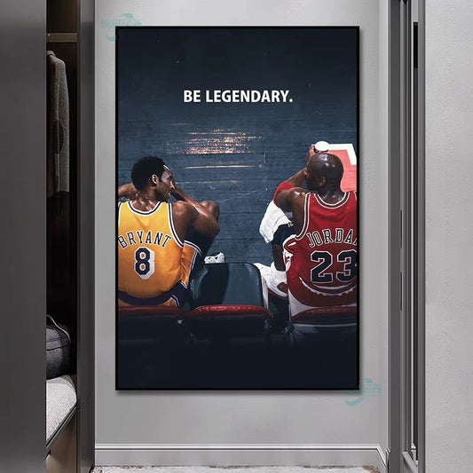 Michael Jordan🐐Kobe🐍James👑 Vertical 2:3 WallArt
