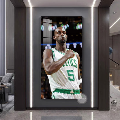 Kevin Maurice Garnett 2:1 WallArt - Crystal Porcelain Painting - Aluminum Frame