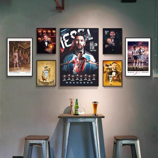 Lionel Messi 8 Ballon d'Or - Vertical 2:3 WallArt