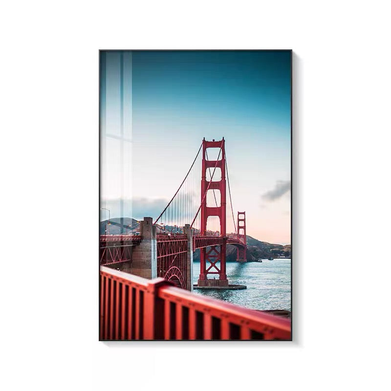 City Architecture 🏙️ Vertical 2:3 WallArt - Crystal Porcelain Painting - Aluminum Frame
