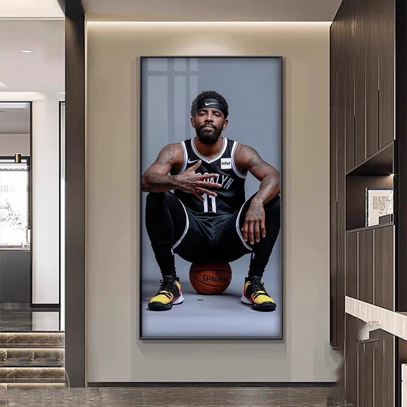 Kyrie Irving - Vertical 1:2 WallArt - Crystal Porcelain Painting - Aluminum Frame