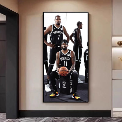 Kyrie Irving - Vertical 1:2 WallArt - Crystal Porcelain Painting - Aluminum Frame