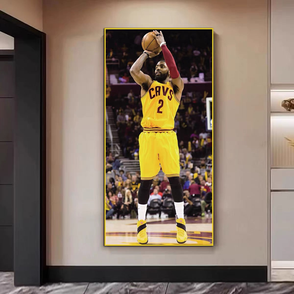 Kyrie Irving - Vertical 1:2 WallArt - Crystal Porcelain Painting - Aluminum Frame