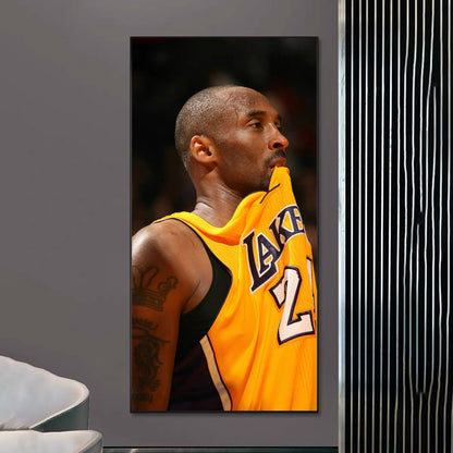 Kobe Bryant 🐍 Basketball Wall Art – Black Mamba Tribute Poster for Living Room Decor