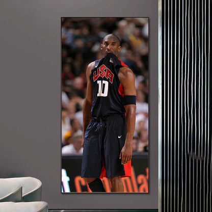 Kobe Bryant 🐍 Basketball Wall Art – Black Mamba Tribute Poster for Living Room Decor