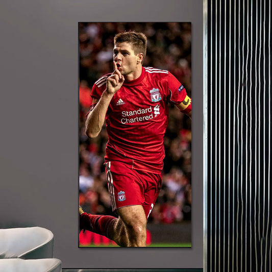 Steven Gerrard LFC Poster – Football Legend Wall Art for Room Decor