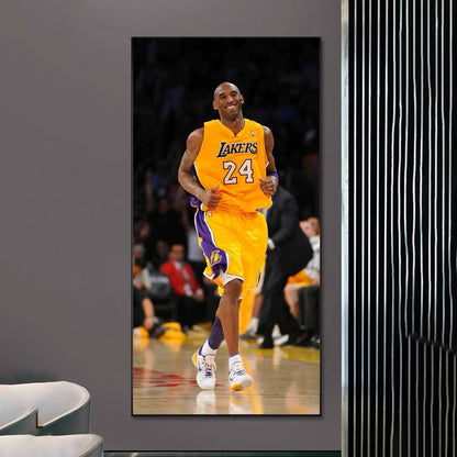 Kobe Bryant 🐍 Basketball Wall Art – Black Mamba Tribute Poster for Living Room Decor