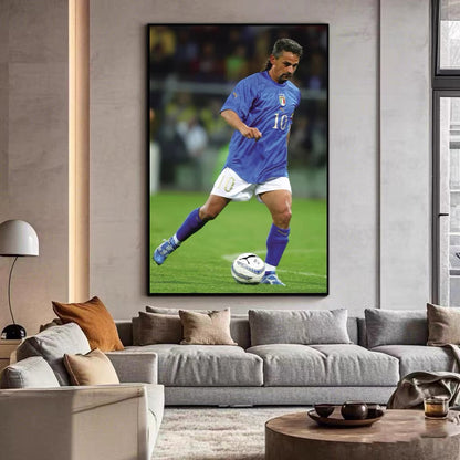 Football Legends Wall Art – Roberto Baggio Soccer Star