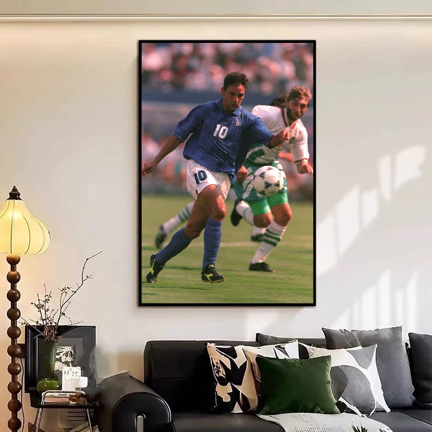 Football Legends Wall Art – Roberto Baggio Soccer Star