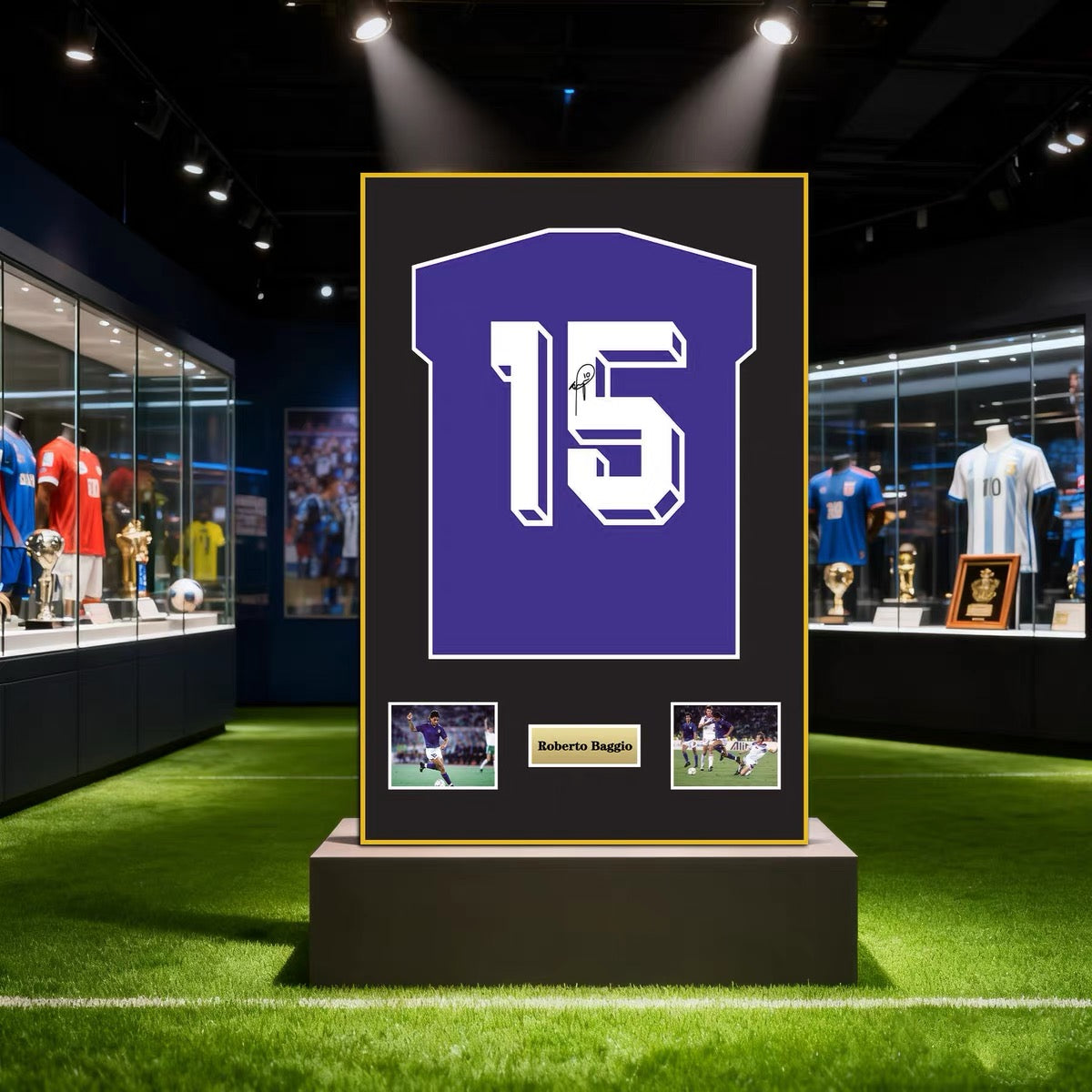 Football Legends Wall Art – Roberto Baggio Soccer Star