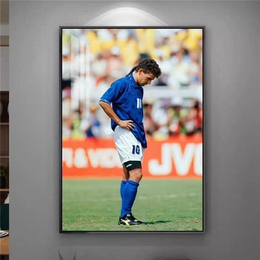 Football Legends Wall Art – Roberto Baggio Soccer Star