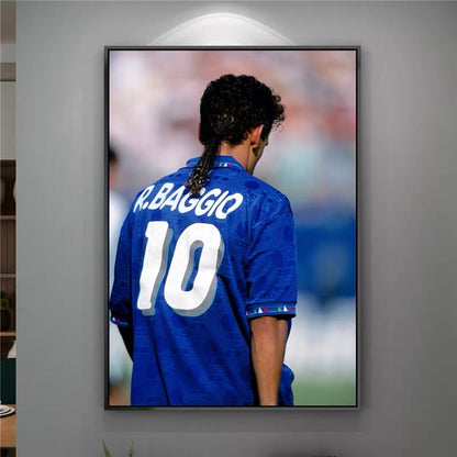 Football Legends Wall Art – Roberto Baggio Soccer Star