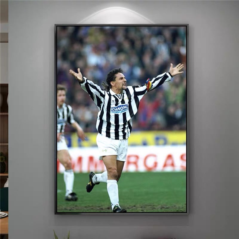 Football Legends Wall Art – Roberto Baggio Soccer Star