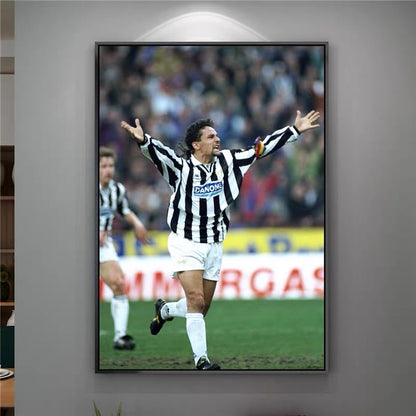 Football Legends Wall Art – Roberto Baggio Soccer Star