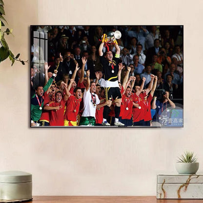 2024 European Cup Champions Wall Art – Spain / England / Portugal Football National Team Poster