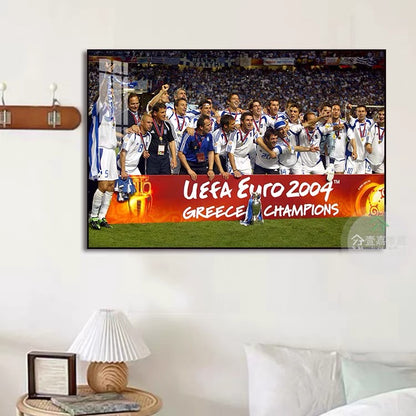 2024 European Cup Champions Wall Art – Spain / England / Portugal Football National Team Poster