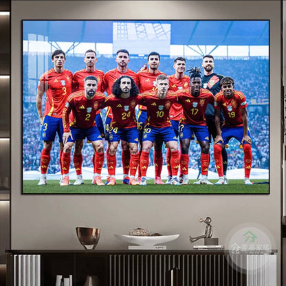 2024 European Cup Champions Wall Art – Spain / England / Portugal Football National Team Poster
