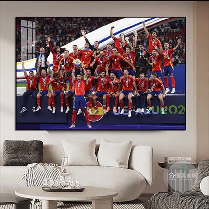 2024 European Cup Champions Wall Art – Spain / England / Portugal Football National Team Poster