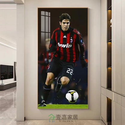 Kaká AC Milan Football Poster – Legendary Rossoneri Player Wall Art