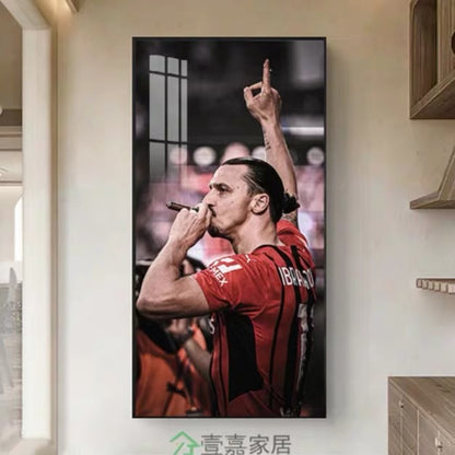 Zlatan Ibrahimović AC Milan Football Poster – Iconic Club Wall Art