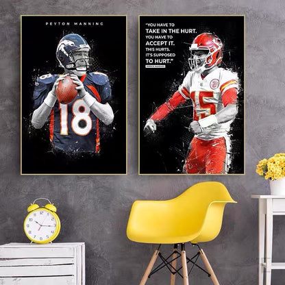 American Football Wall Art Poster – Sports Bar & Betting Shop Decor