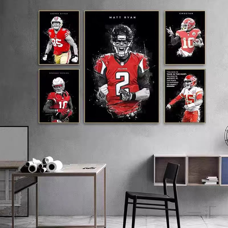 American Football Wall Art Poster – Sports Bar & Betting Shop Decor