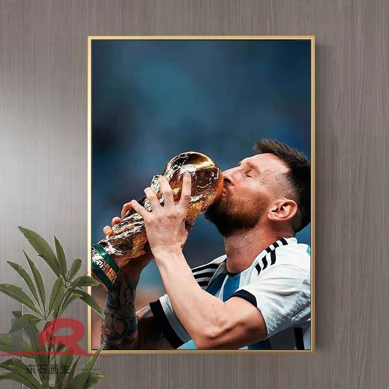 Lionel Messi Football Poster – Iconic Soccer Wall Art