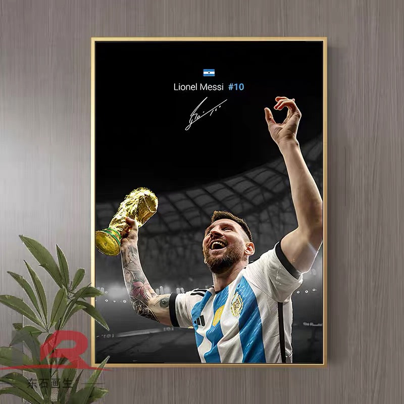 Lionel Messi Football Poster – Iconic Soccer Wall Art