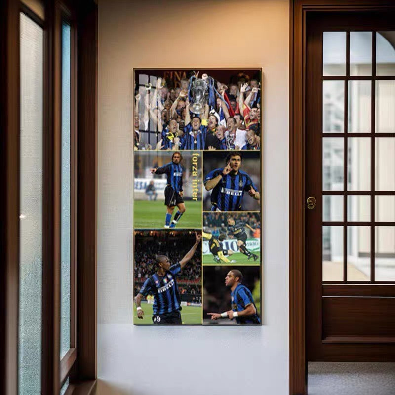 Inter Milan Striker Poster – Batistuta & Ronaldo Football Wall Art