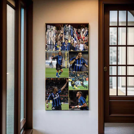 Inter Milan Striker Poster – Batistuta & Ronaldo Football Wall Art