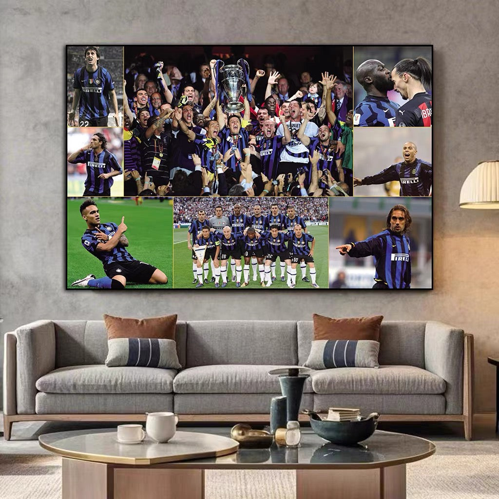 Inter Milan Football Club Poster – Championship Award Wall Art